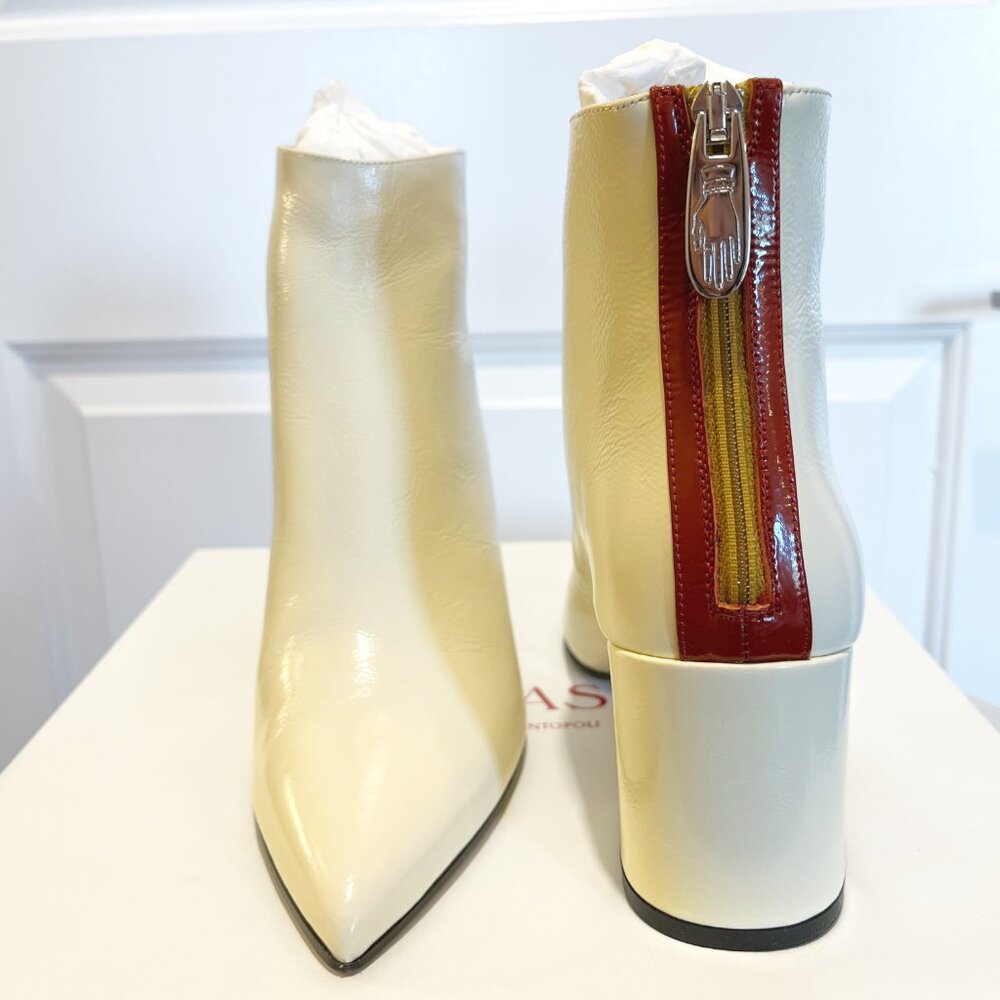 Nomasei Armada Ankle Boots in White Calfskin Leather, EU 39, NIB - Picture 2 of 16